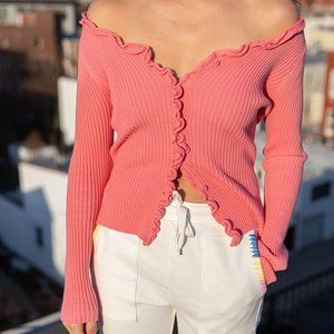 Find Me Now Charlie Ruffled Knit Top